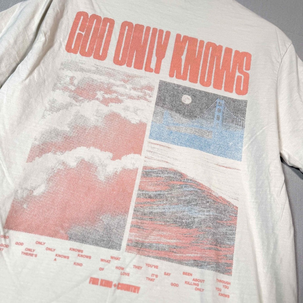 For King & Country God Only Knows Tee Off White Mens Medium Comfort Colors